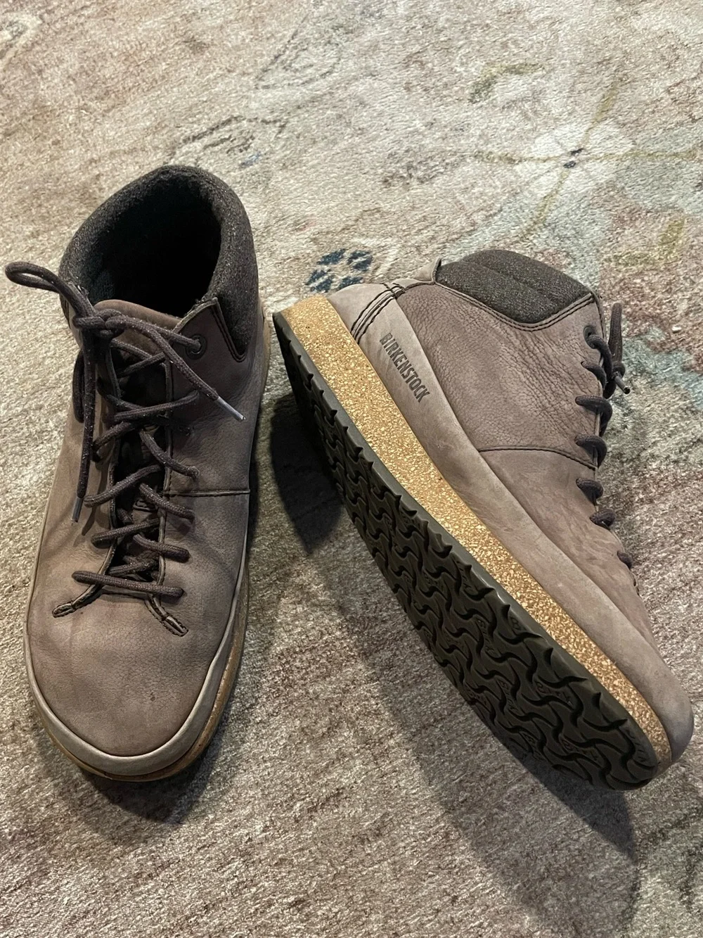 Birkenstock Men's Brown Lace-Up High Top Boot